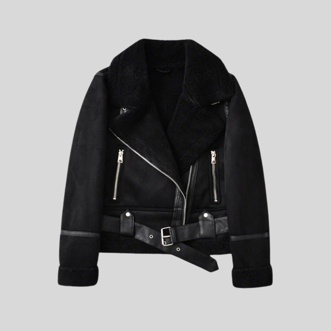 Flor | Suede Velvet Fur Lambswool Jacket