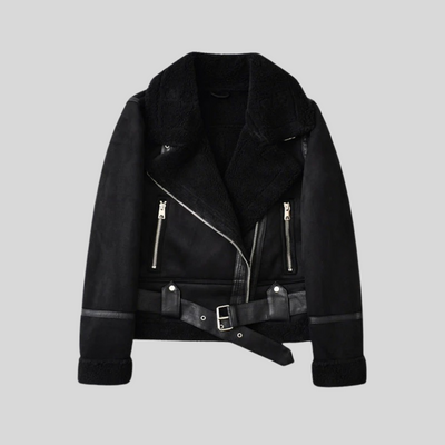 Flor | Suede Velvet Fur Lambswool Jacket