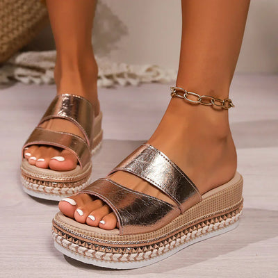 Arantza - Comfortable Open Toe Wedge Sandal