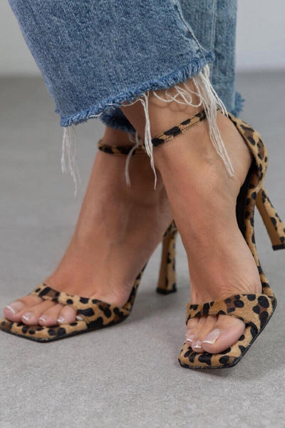Giulia™ | High heel sandals with animal print
