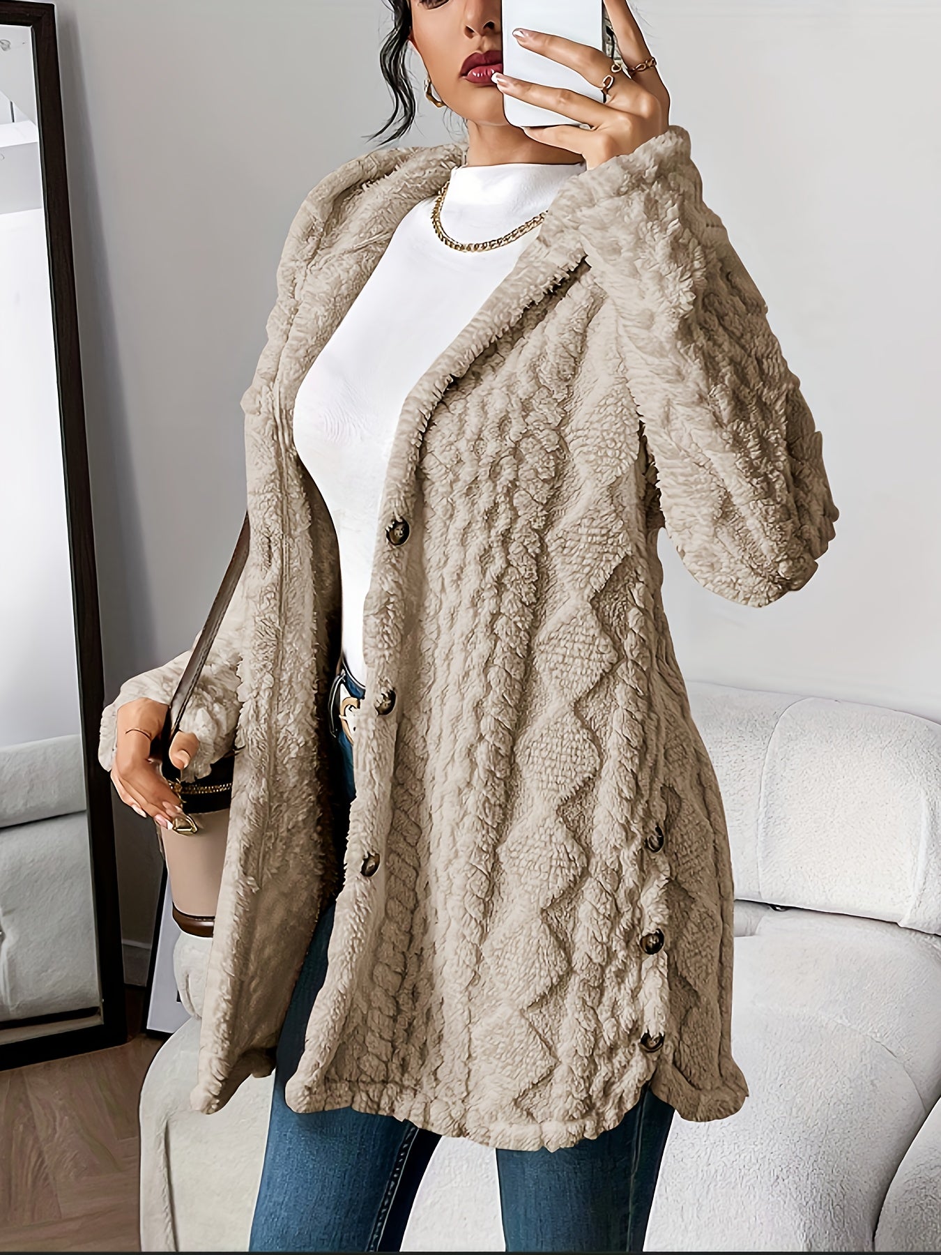 Shannon | Plush Hooded Cardigan