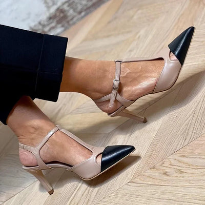 Evrardine | Two-Tone Pointed Court Shoe
