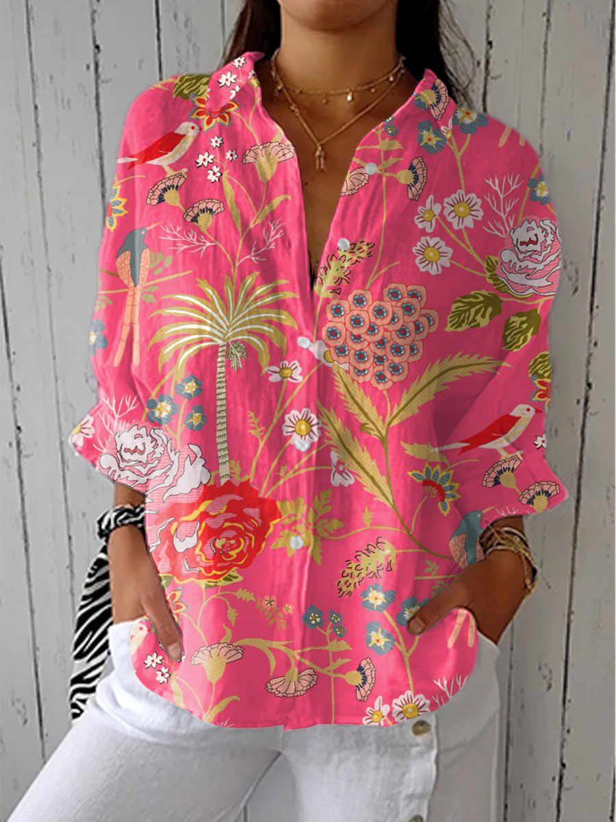 Aine | Tropical Blossom Blouse