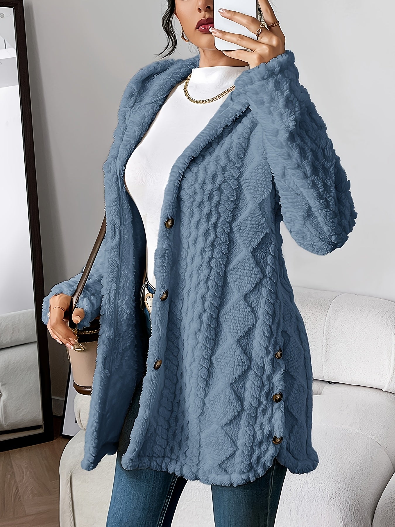 Shannon | Plush Hooded Cardigan