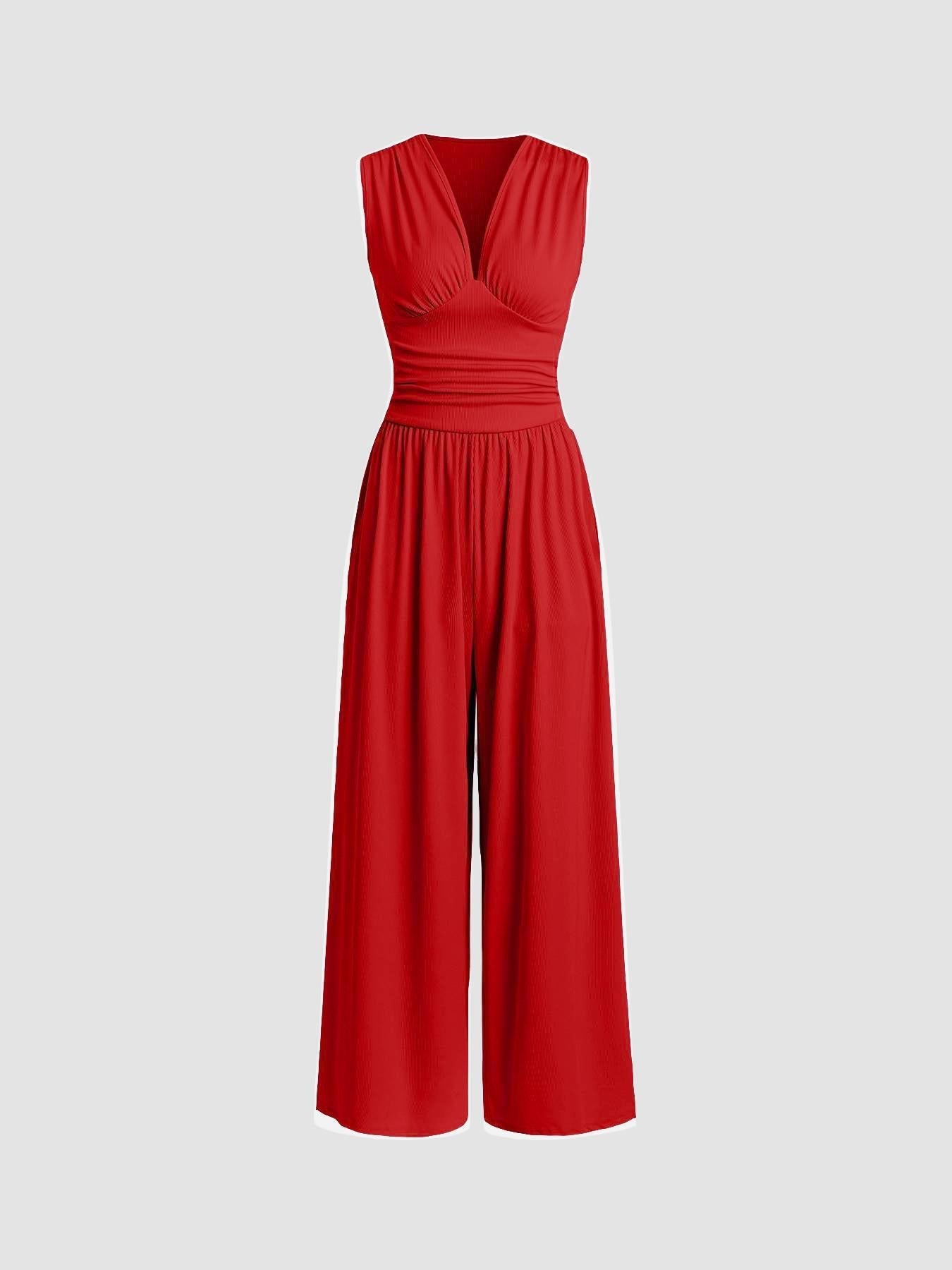 Selene – Chic Sleeveless Wide-Leg Jumpsuit