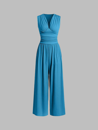 Sharon | Chic Sleeveless Wide-Leg Jumpsuit