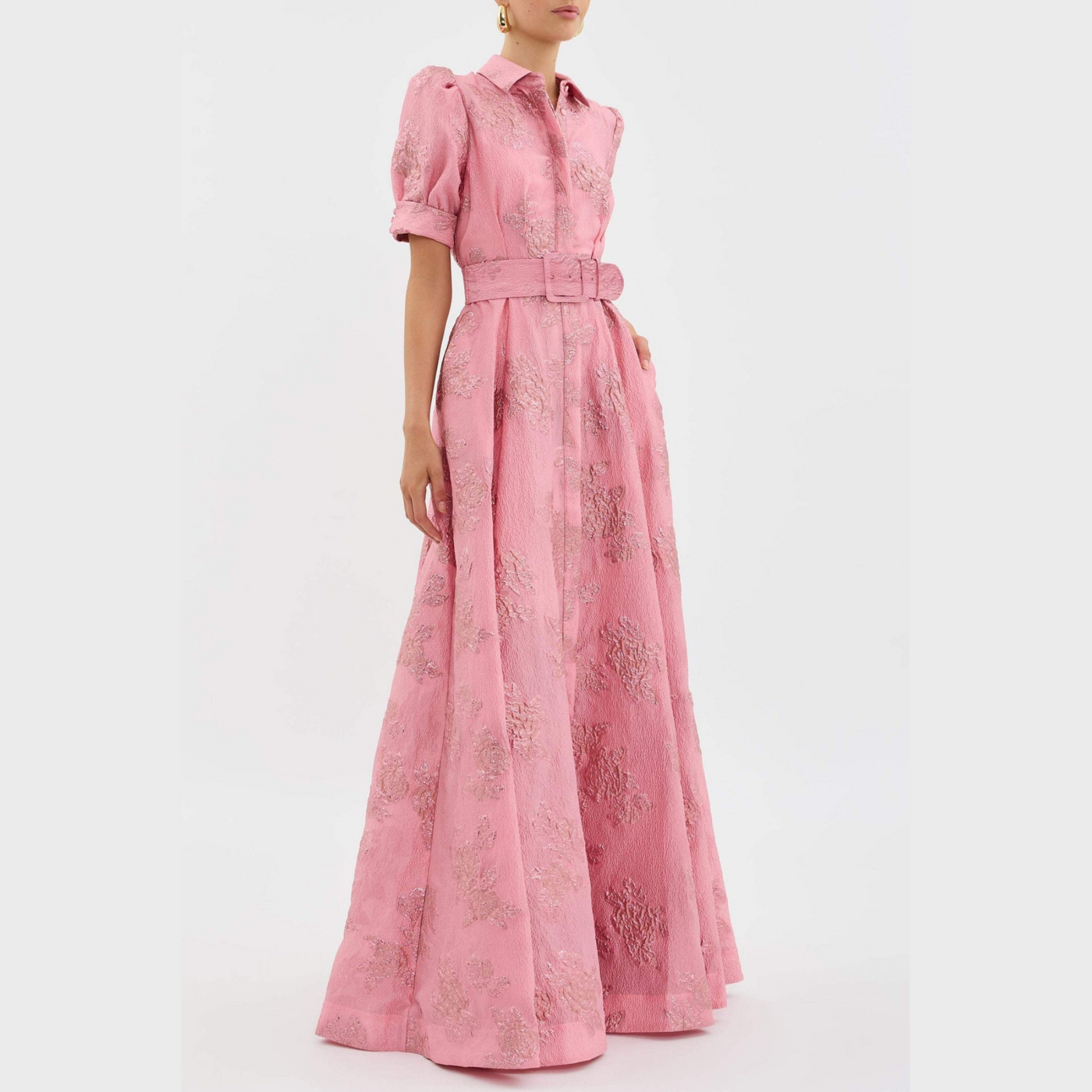 Beatrix | Pink Dress with Puff Sleeves