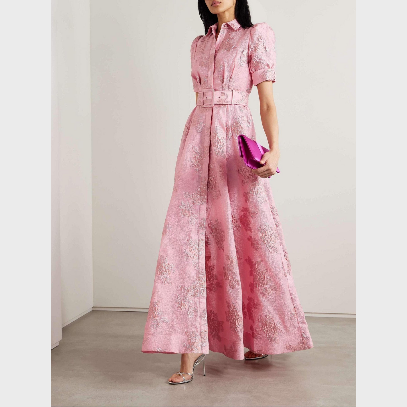 Beatrix | Pink Dress with Puff Sleeves