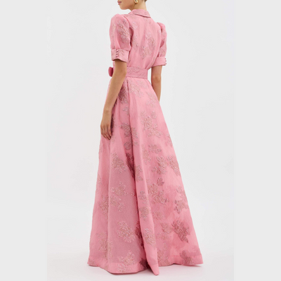 Beatrix | Pink Dress with Puff Sleeves