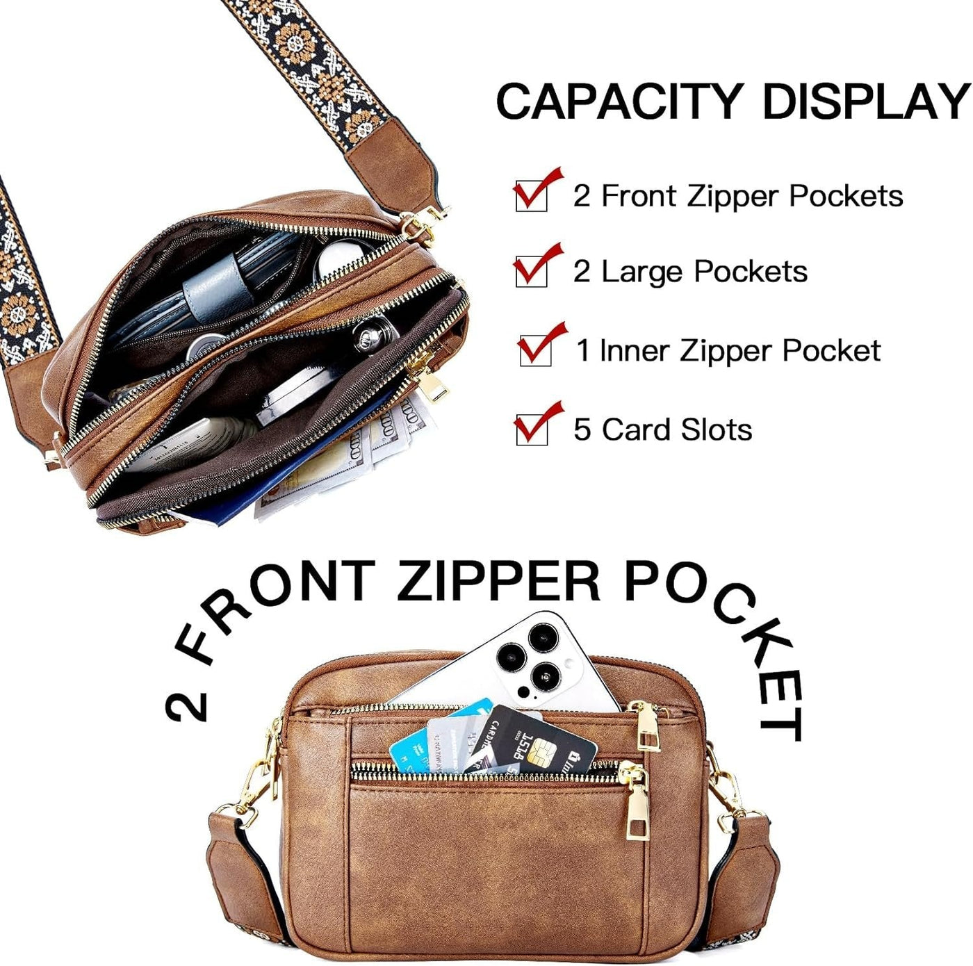 Fiona Refined Leather Shoulder Bag