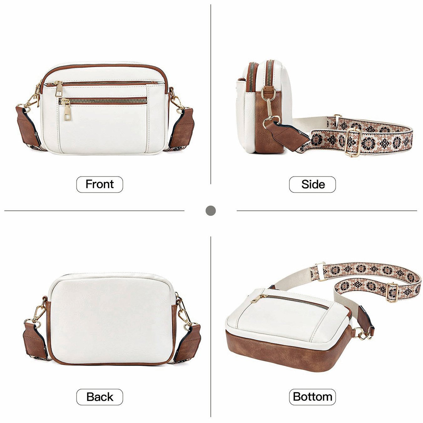 Fiona Refined Leather Shoulder Bag