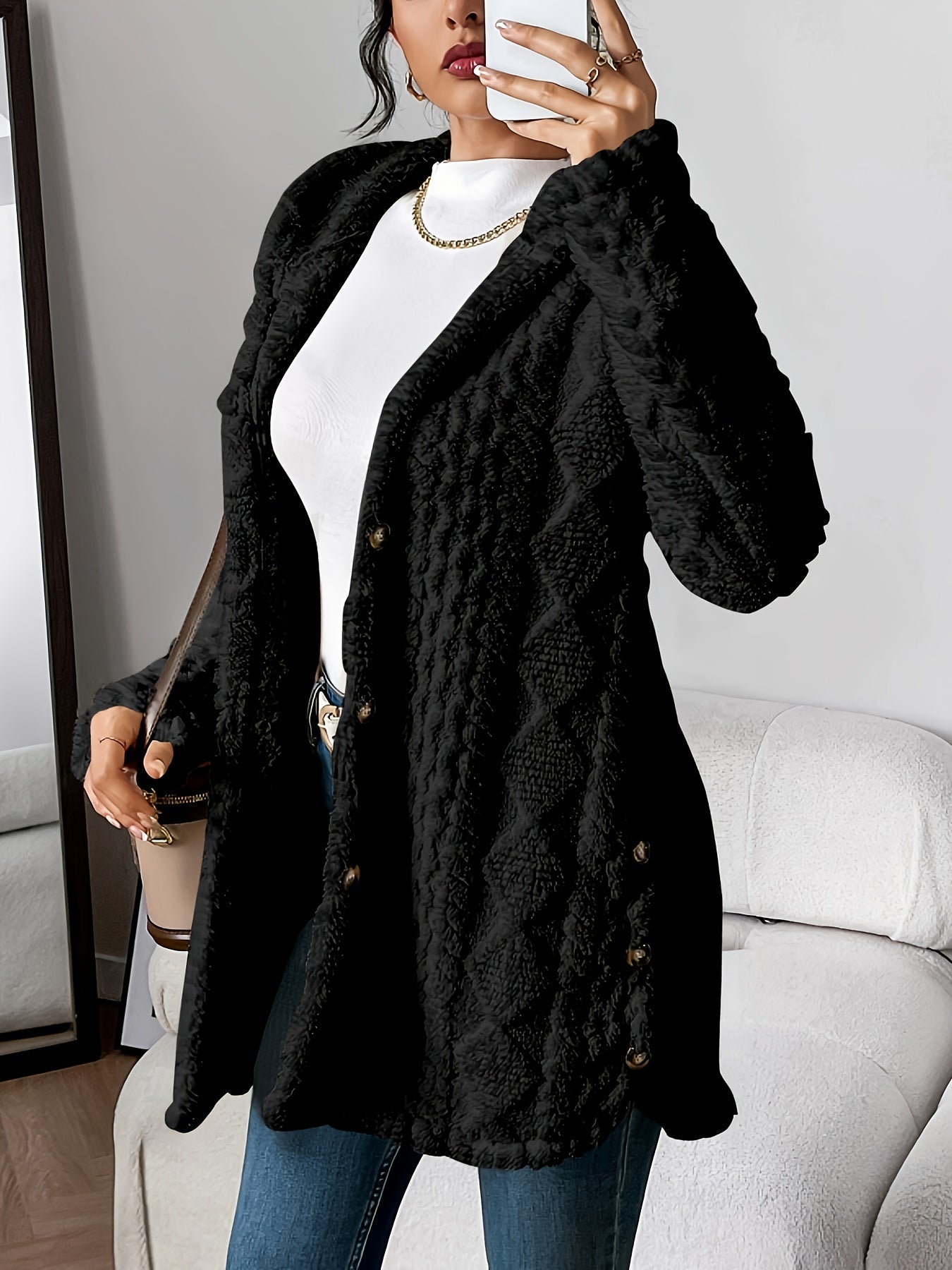 Shannon | Plush Hooded Cardigan