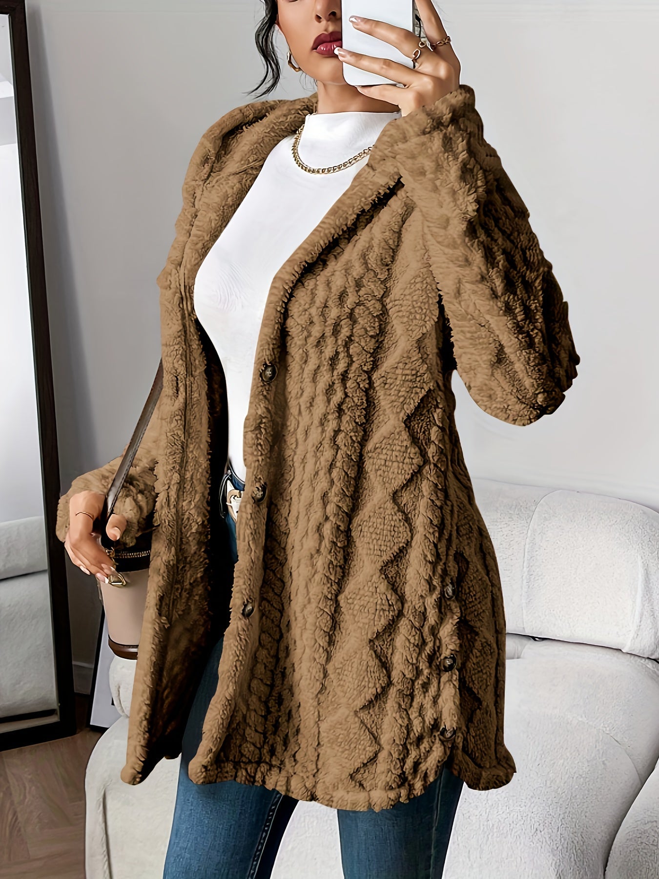 Shannon | Plush Hooded Cardigan