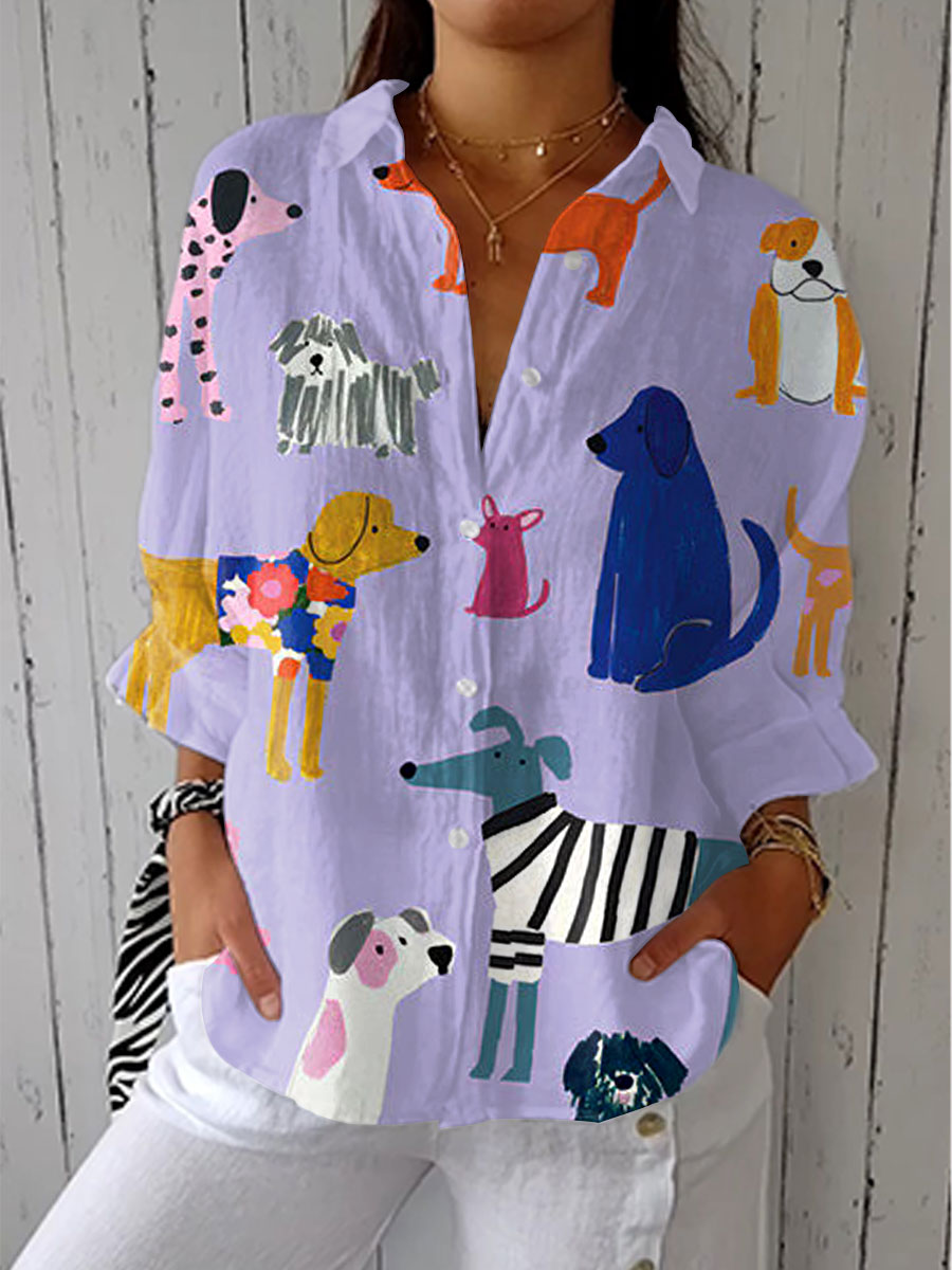 Sinead | Playful Dogs Blouse